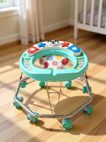 EVOSHINE Baby Walker for Kids 6-18 Months | Musical Activity Tray | 360° Rotating Wheel…