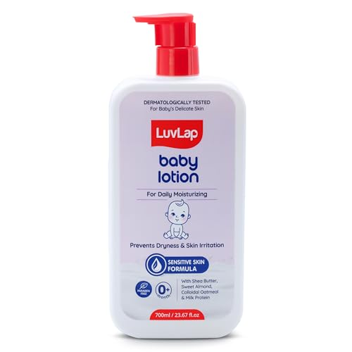 LuvLap Baby Lotion with Milk Protein - 700ml, Suitable for Baby’s Delicate Skin, 24 Hou…