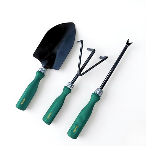 Zamia Gardening Tools Kit, Set of 3 (Trowel, Cultivator, Weeder)