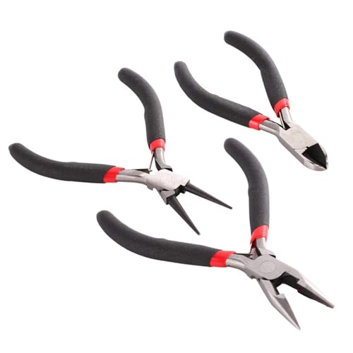 Tusmad Jewelry Making Pliers Set – 3-Piece Professional Tool Kit with Needle Nose, Chai…