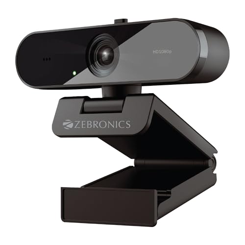 Zebronics FHD USB Webcam, 30FPS, 2P2G Lens, 2.0MP CMOS Sensor, Auto-White Balance, Auto…