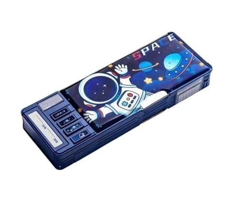 INK SPOT Multifunctional Pencil Box for Kids, Space Double Password Lock Compass Box fo…