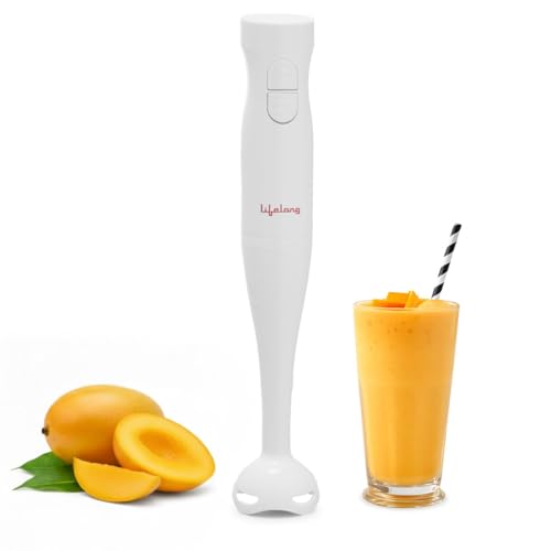 Lifelong 300W Electric Hand Blender for Kitchen | Dual Speed Control | Detachable Stain…