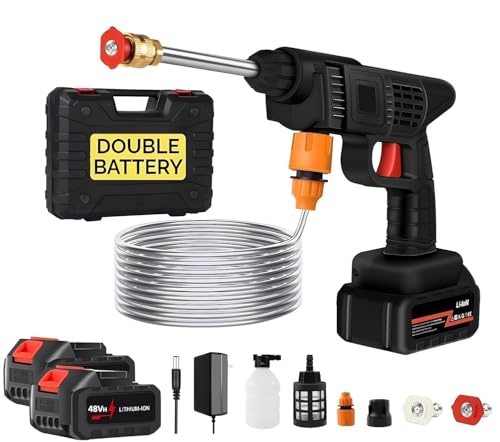 Car Washer High Pressure Gun TEKCOOL Cordless Portable Wireless Pressure Washer Gun 48V…
