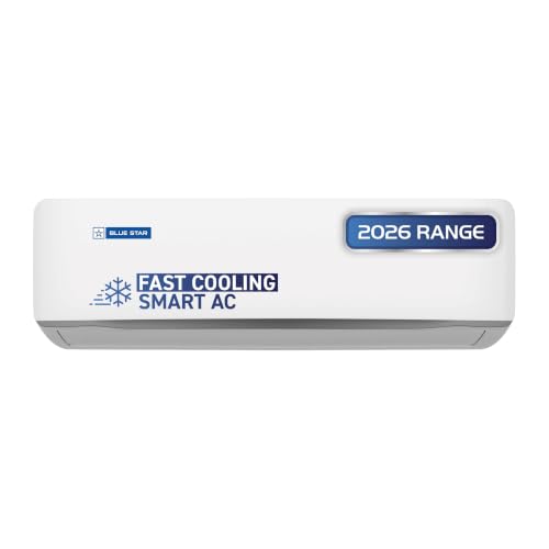 Blue Star 1 Ton 5 Star,New Star rated,Smart Inverter Split AC (Copper, Convertible 5 in…