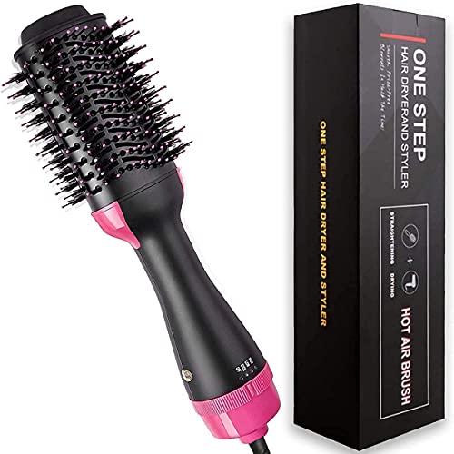 Hair Brush Dryer and Volumizer Hot Air Brush, 4-in-1 Ionic Blow Dryer Brush & Styler fo…