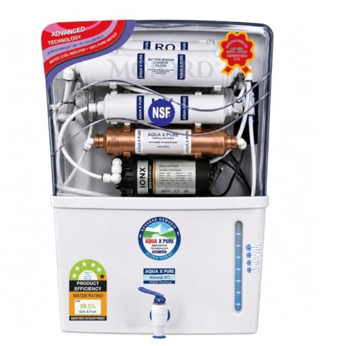 Aqua X Pure® Grand Plus Alkaline RO Water Purifier | RO+UV+UF Technology | Copper & Zin…