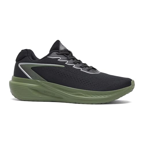 Campus Men's Force Black/Oil GRN Running Shoes - 10UK/India 1 Pair