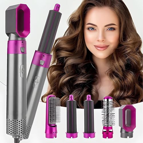 Hair Brush Dryer and Volumizer Hot Air Brush, 5-in-1 Ionic Blow Dryer Brush & Styler fo…