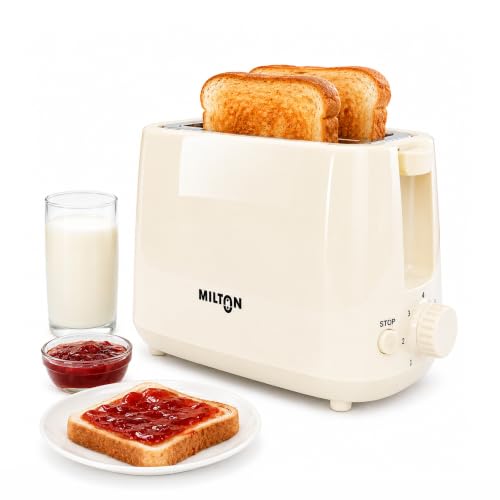 Milton Bread Toaster 2 Slice Auto Pop Up | 7 Level Heating Modes 650 Watts| Auto Shut O…