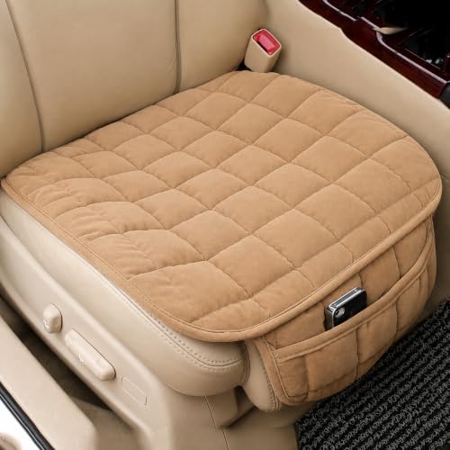 HEEZOX Breathable Car Seat Cover Cushion, Beige, 60×50 cm, 1Pc