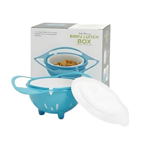 Gyro Bowl for Toddlers 360° Rotating Spill Proof Snack Bowl with Lid | Non-Spill Baby F…