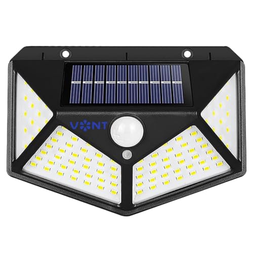 VONT Bright Outdoor Solar Lights with Motion Sensor Solar Powered Wireless Waterproof N…