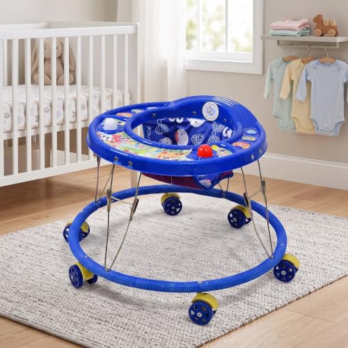AVANI METROBUZZ Baby Walker with Play Tray, 360° Wheels & Foldable for 6–18 Months Baby
